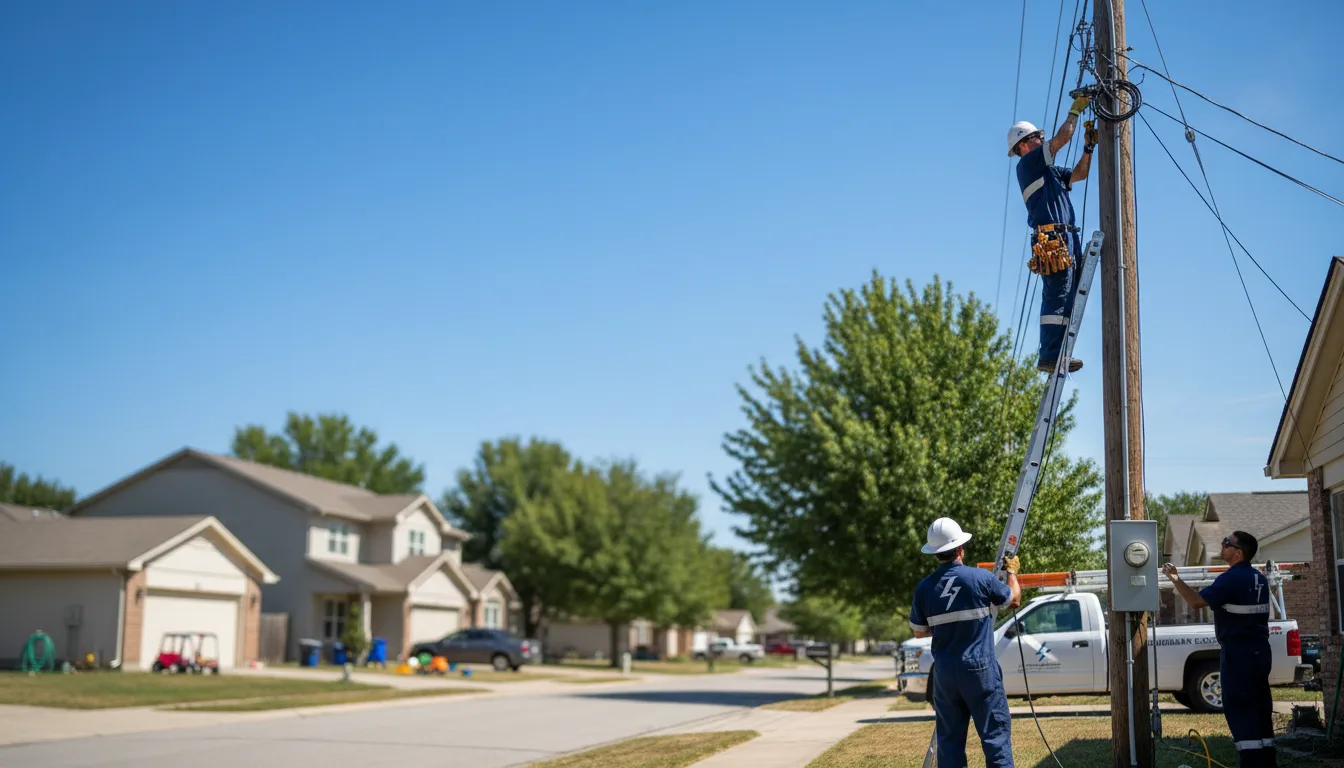 Residential electrician providing installation services in Climax, MN